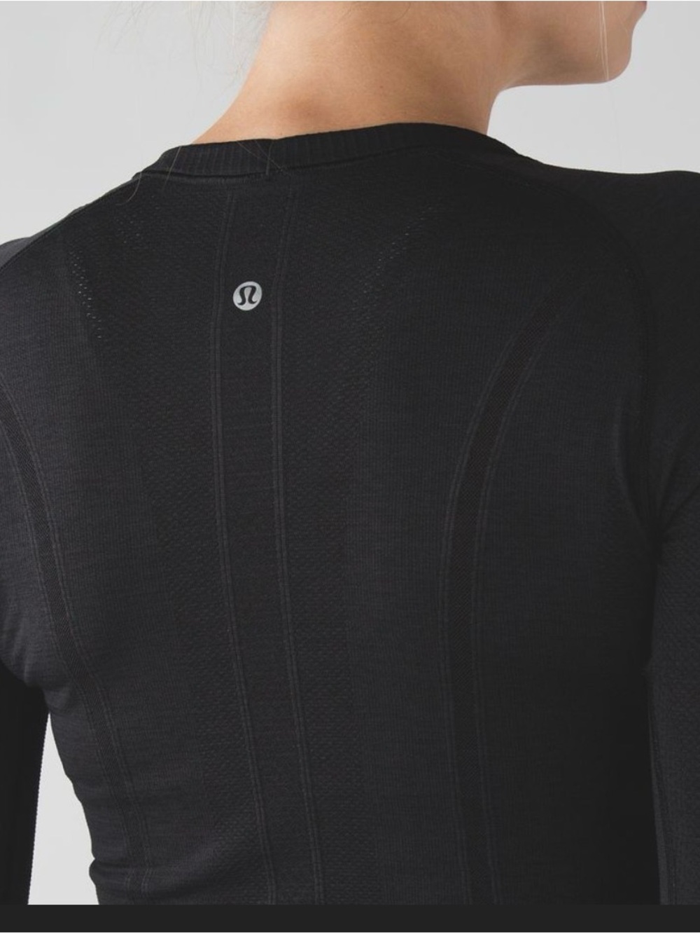 lululemon athletica Black Seamless Long-Sleeve Crew